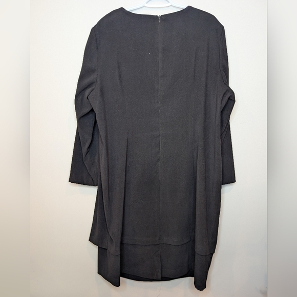 Vintage Women Sophisticate Plus Size 20 Women's Layered Black Leopard Dress - Picture 2 of 10